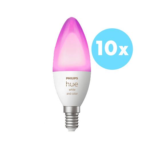 Philips Hue White And Color Kaarslamp E14 10-Pack